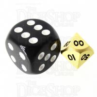 TDSO Metal Satin Gold MINI 10mm Percentile Dice