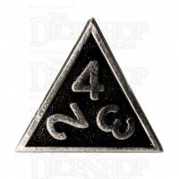 TDSO Metal Fire Forge Antique Nickel D4 Dice