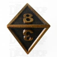 TDSO Metal Fire Forge Antique Gold D8 Dice