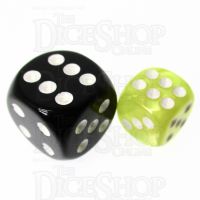 TDSO Pearl Yellow & White 12mm D6 Spot Dice