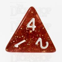 TDSO Glitter Orange D4 Dice