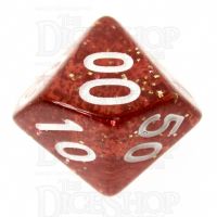 TDSO Glitter Orange Percentile Dice
