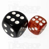 TDSO Glitter Orange 12mm D6 Spot Dice
