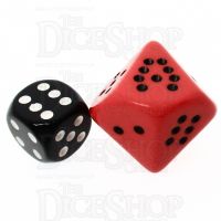 CLEARANCE D&G Opaque Red JUMBO 34mm D10 Spot Dice