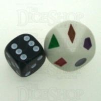 Koplow Opaque White Shape & Colour JUMBO 20mm D10 Dice