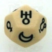 Koplow Opaque Ivory Astrology Signs D12 Dice