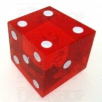 Koplow Transparent Red Crooked Casino 20-25mm D6 Spot Dice