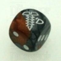 Chessex Gemini Copper & Steel SCREWED Logo D6 Spot Dice