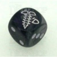 Chessex Gemini Purple & Steel SCREWED Logo D6 Spot Dice