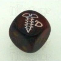 Chessex Gemini Purple & Red SCREWED Logo D6 Spot Dice