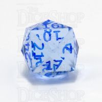 GameScience Gem Ice Blue Moonstone & Blue Ink 24 Sided