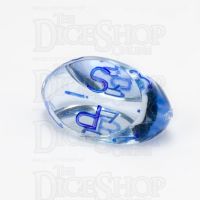 GameScience Gem Ice Blue Moonstone & Blue Ink D3 Dice