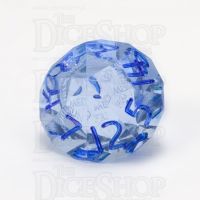 GameScience Gem Ice Blue Moonstone & Blue Ink D14 Dice