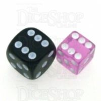Koplow Transparent Orchid Square Cornered 12mm D6 Spot Dice