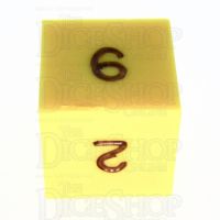 GameScience Opaque Saffron Yellow & Black Ink D6 Dice