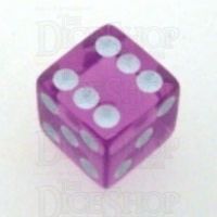 Koplow Transparent Orchid Square Cornered 16mm D6 Spot Dice