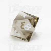 GameScience Gem Smoke Quartz & White Ink D8 Dice