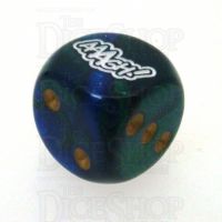 Chessex Gemini Blue & Green AAAGH Logo D6 Spot Dice