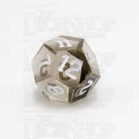 GameScience Gem Smoke Quartz & White Ink D12 Dice