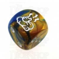 Chessex Gemini Blue & Gold SHIT Logo D6 Spot Dice