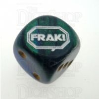 Chessex Gemini Blue & Green FRAK! Logo D6 Spot Dice