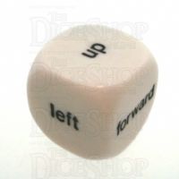 Koplow Opaque White Language Direction D6 Dice
