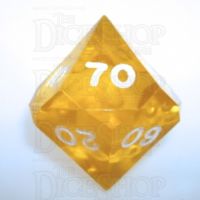 GameScience Gem Topaz & White Ink Percentile Dice