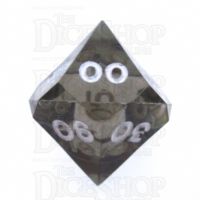 GameScience Gem Smoke Quartz & White Ink Percentile Dice