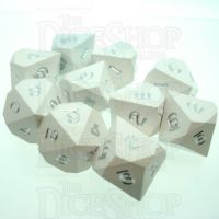 GameScience Opaque Seashell & Silver Ink 10 x D10 Dice Set