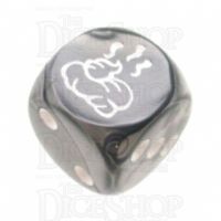 Chessex Gemini Steel SHIT Logo D6 Spot Dice