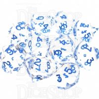 GameScience Gem Diamond & Blue Ink 10 x D10 Dice Set