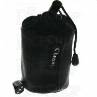 Chasm Vortex Large Pitch Black High Grade Leather Dice Bag