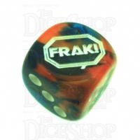 Chessex Gemini Blue & Orange FRAK! Logo D6 Spot Dice