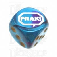 Chessex Gemini Purple & Teal FRAK! Logo D6 Spot Dice