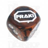 Chessex Gemini Black & Copper FRAK! Logo D6 Spot Dice