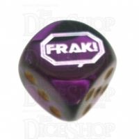 Chessex Gemini Black & Purple FRAK! Logo D6 Spot Dice