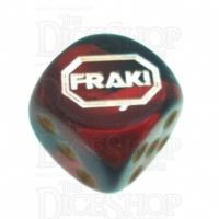 Chessex Gemini Black & Red FRAK! Logo D6 Spot Dice