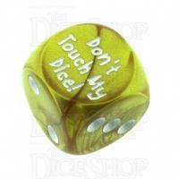 Chessex Gemini Gold Don't Touch My Dice! Logo D6 Spot Dice