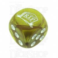 Chessex Gemini Gold RIP Logo D6 Spot Dice