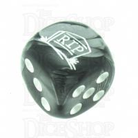 Chessex Gemini Steel RIP Logo D6 Spot Dice