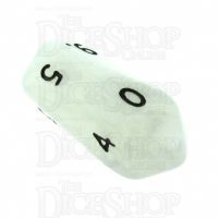 Crystal Caste Pearl White D10 Dice