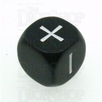 Grey Ghost Opaque Black & White Fudge Fate D6 Dice