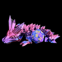 Articulated Iridescent Pink & Purple 'Pet' Dragon - Small