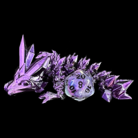 Articulated Iridescent Purple & Black 'Pet' Dragon - Small
