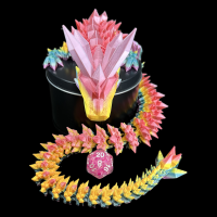 Articulated Iridescent Rainbow 'Pet' Dragon - Huge