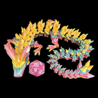 Articulated Iridescent Rainbow 'Pet' Dragon - Large