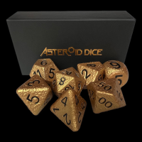 CLEARANCE Asteroid Squishy Giant Foam 7 Dice Polyset - Gold