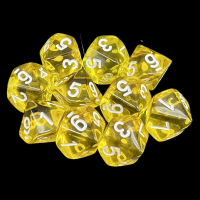 TDSO Bright Gem Citrine 10 x D10 Dice Set