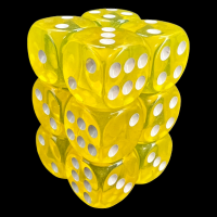 TDSO Bright Gem Citrine 12 x D6 Dice Set