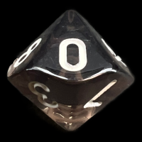 TDSO Bright Gem Quartz Grey D10 Dice